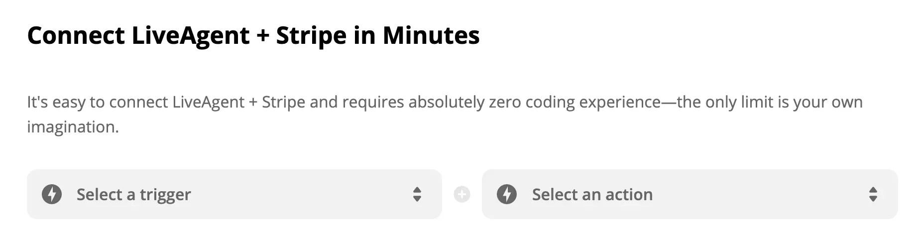 LiveAgent un Stripe integrācijas lapa Zapier