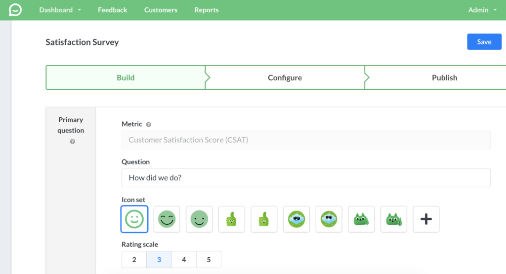 Pielāgota aptaujas izveide Simplesat