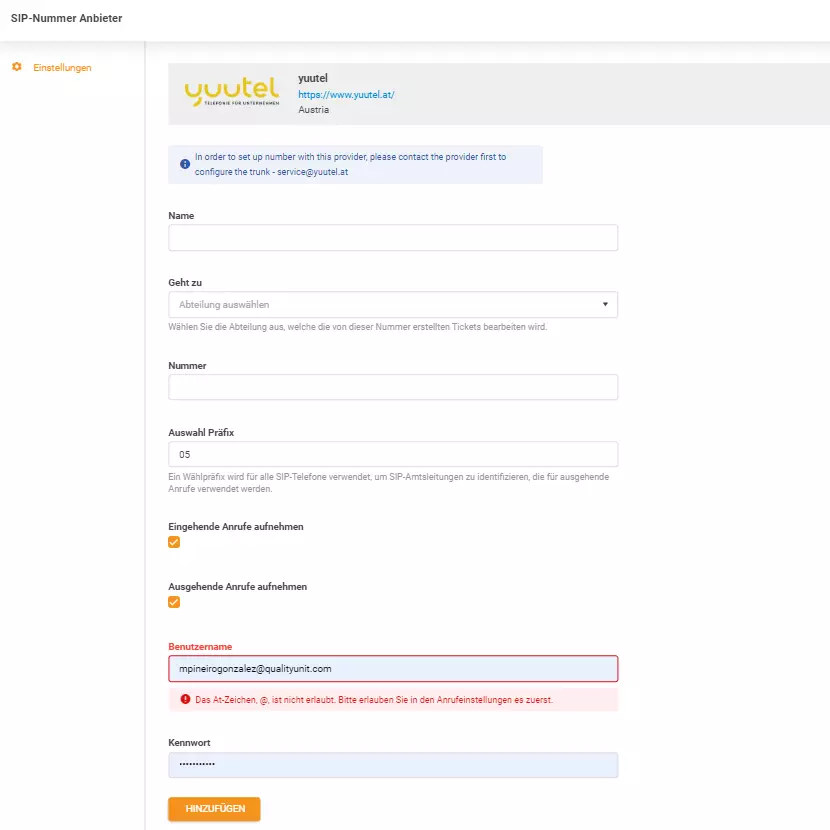 yuutel akreditācijas dati