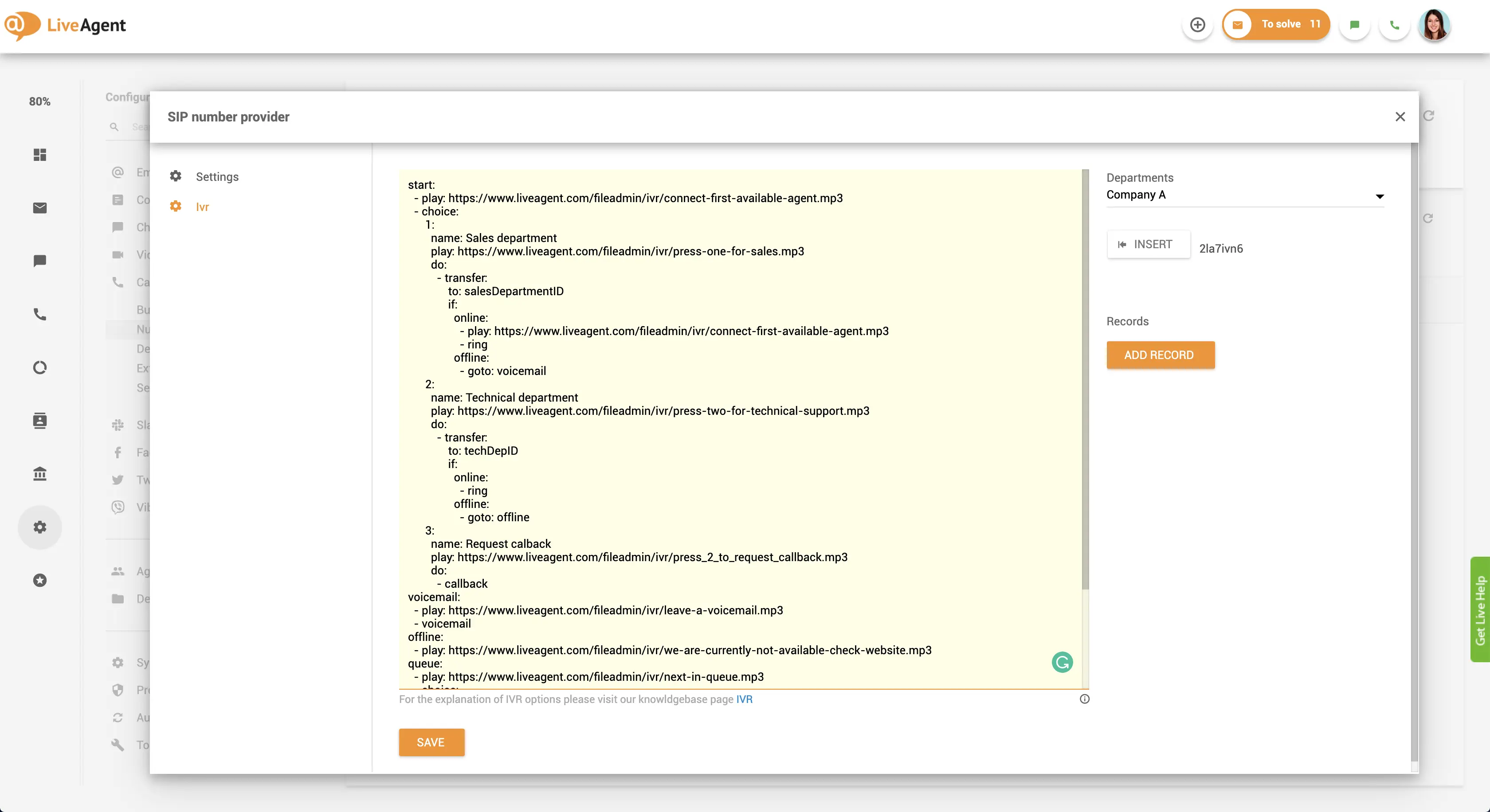 IVR skriptu izveides saskarne