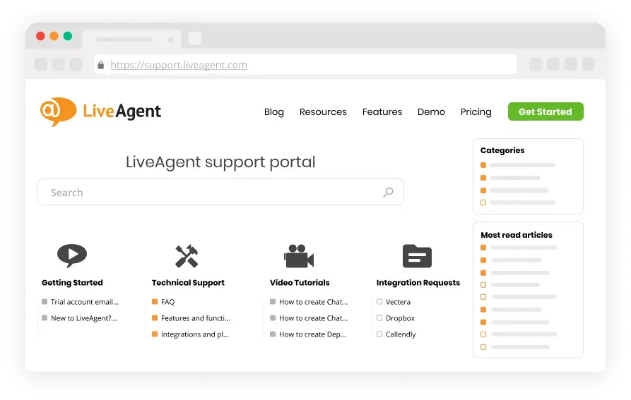 Klientu portāla programmatūra - LiveAgent