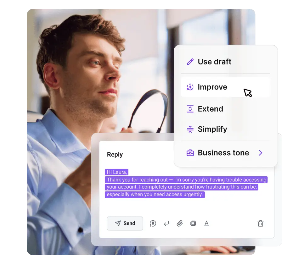 AI Answer Improver tiešās tērzēšanas aģentiem