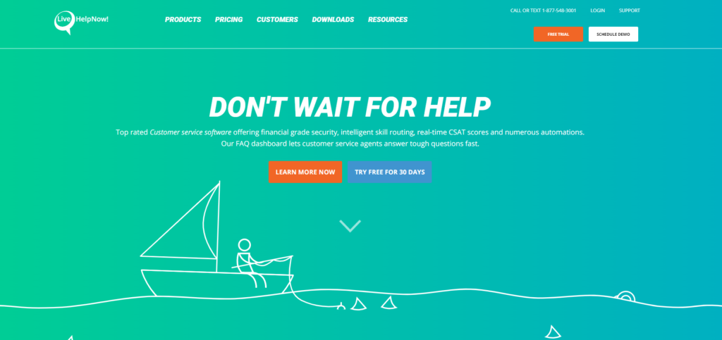 LiveHelpNow sākumlapa