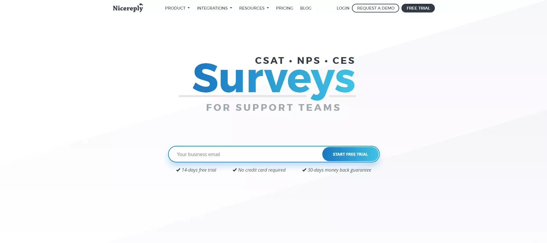 NiceReply sākumlapa