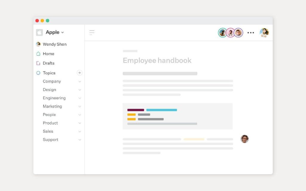 Slab zināšanu bāzes risinājuma ekrānuzņēmums