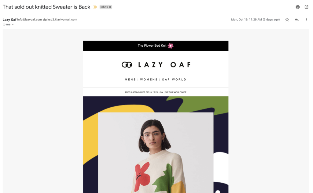 Lazy Oaf pēdējās iespējas e-pasts