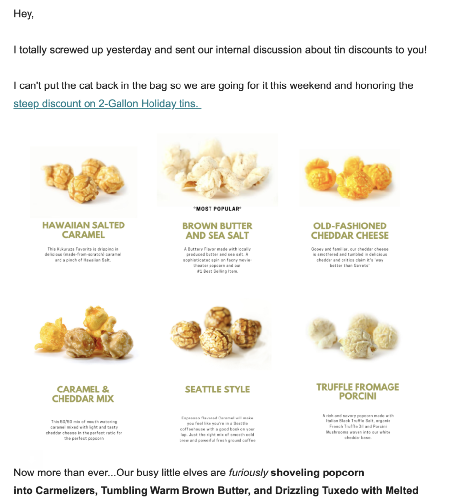 Kukuruza atvainošanās e-pasta veidne