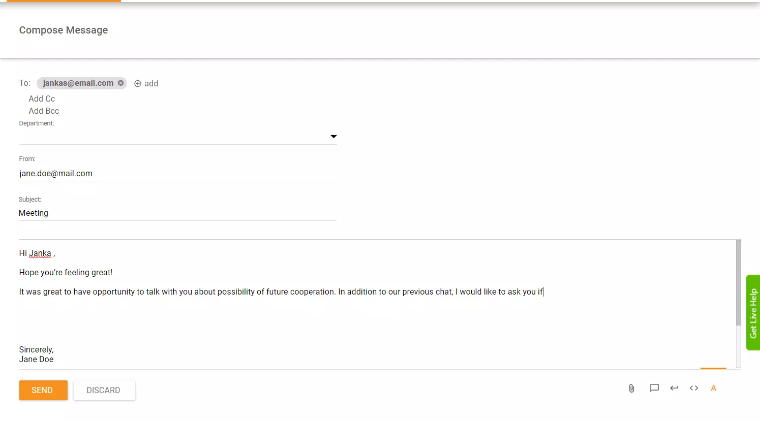 E-pasta atvēršanas piemērs