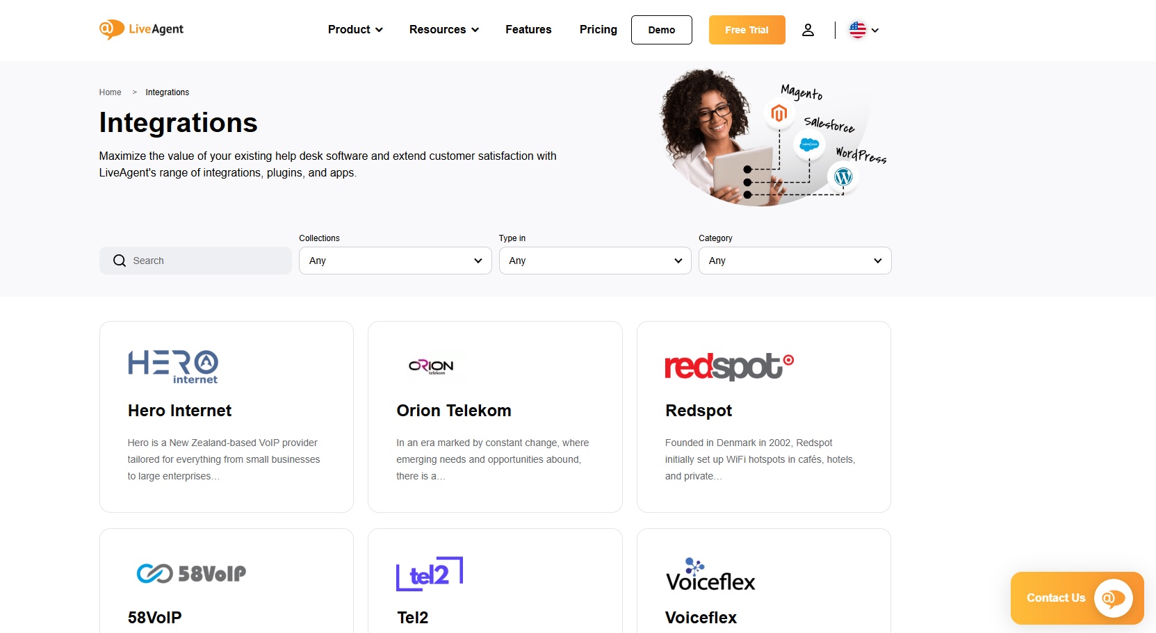 LiveAgent integrāciju ekrānuzņēmums