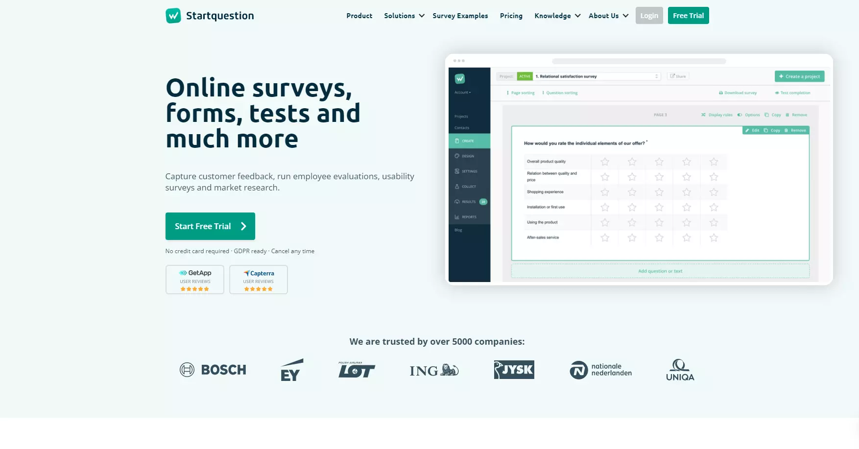 Startquestion sākumlapa